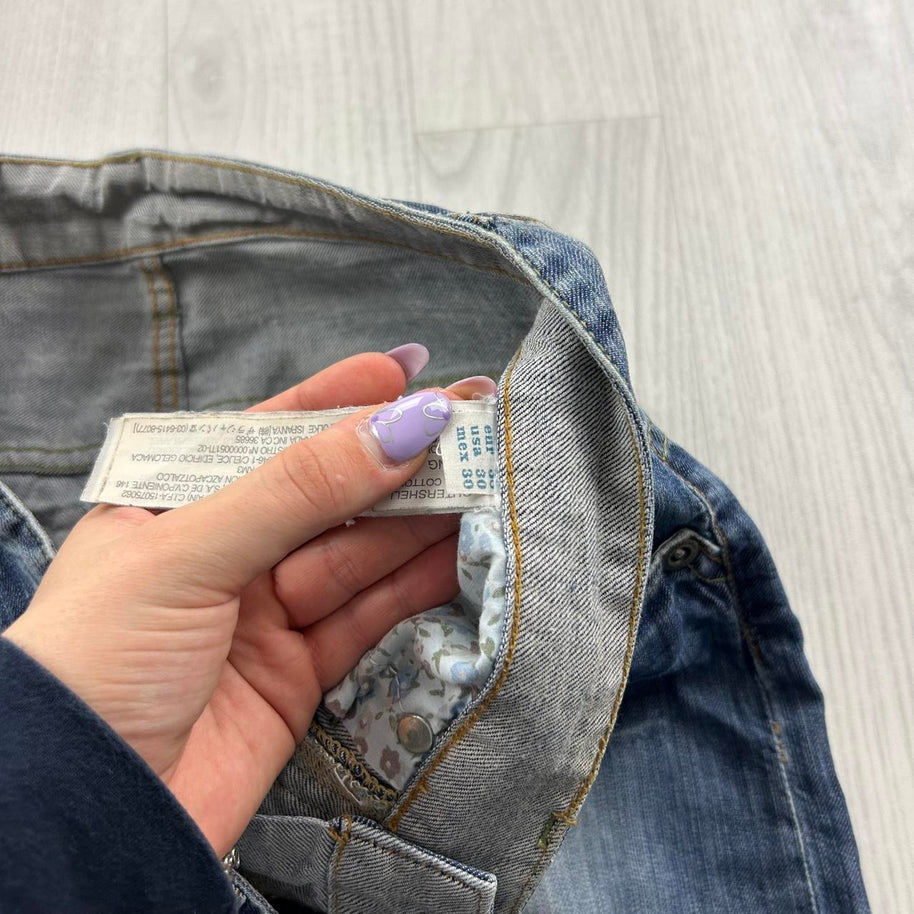 VINTAGE Y2K BAGGY BOOTCUT JEANS BLUE