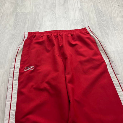 VINTAGE Y2K REEBOK WIDE LEG TRACKSUIT BOTTOMS RED