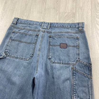 VINTAGE COLUMBIA BAGGY LOOSE CARPENTER JORTS BLUE (36w)