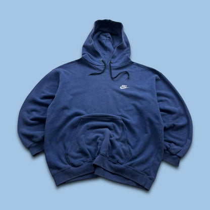 VINTAGE 90s NIKE BOXY HOODIE NAVY