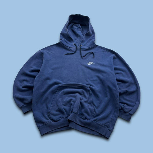 VINTAGE 90s NIKE BOXY HOODIE NAVY