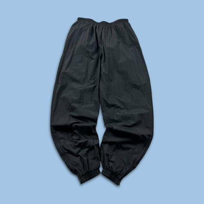 VINTAGE 90s NIKE BAGGY SHELL TRACKSUIT BOTTOMS BLACK