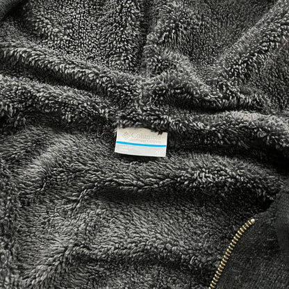VINTAGE Y2K COLUMBIA KNITTED FLEECE HOODIE BLACK