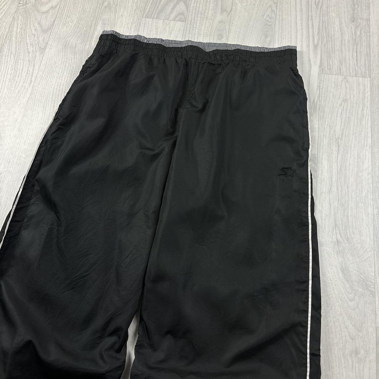 VINTAGE Y2K STARTER BAGGY TRACKSUIT BOTTOMS BLACK