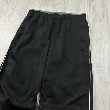 VINTAGE Y2K STARTER BAGGY TRACKSUIT BOTTOMS BLACK