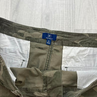 VINTAGE Y2K GEORGE BAGGY CAMO CARGO SHORTS KHAKI GREEN