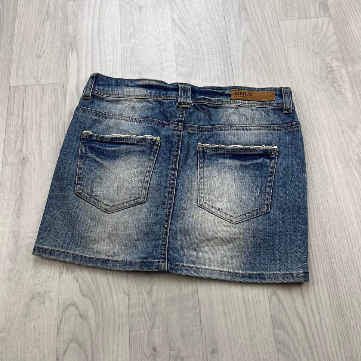 VINTAGE Y2K ONLY DENIM MINI SKIRT BLUE