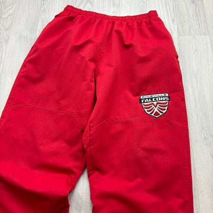 VINTAGE Y2K BAUER BAGGY TRACKSUIT BOTTOMS RED