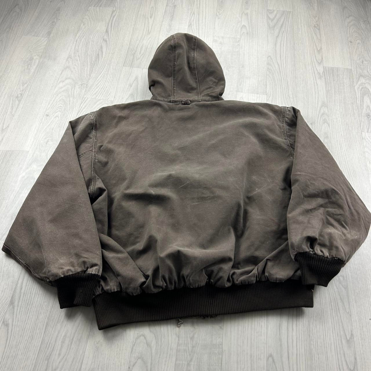VINTAGE Y2K WALLS HOODED ACTIVE WORKWEAR BOMBER JACKET BROWN