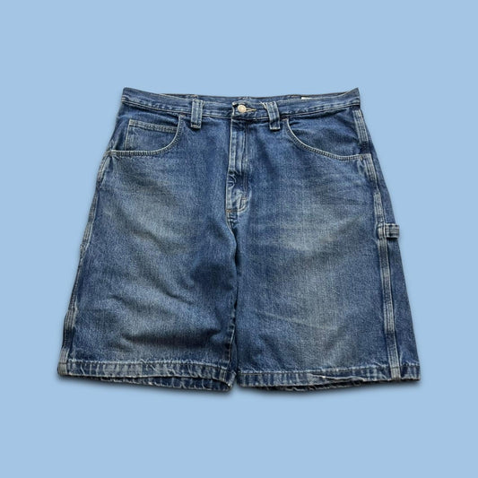 VINTAGE 00s WRANGLER BAGGY LOOSE CARPENTER JORTS NAVY BLUE