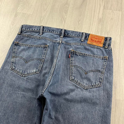 VINTAGE LEVIS BAGGY LOOSE SKATER HIP HOP JORTS BLUE (38w)