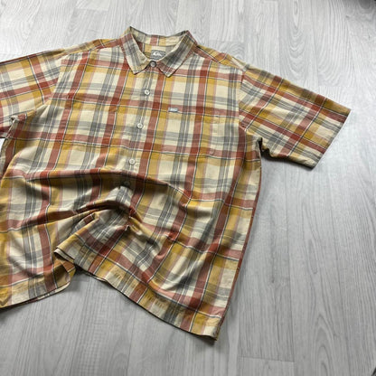 VINTAGE Y2K QUIKSILVER CHECKERED SHORT SLEEVE SHIRT MULTI