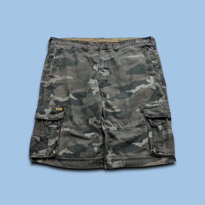 VINTAGE Y2K LEVIS BAGGY CAMO CARGO SHORTS GREY