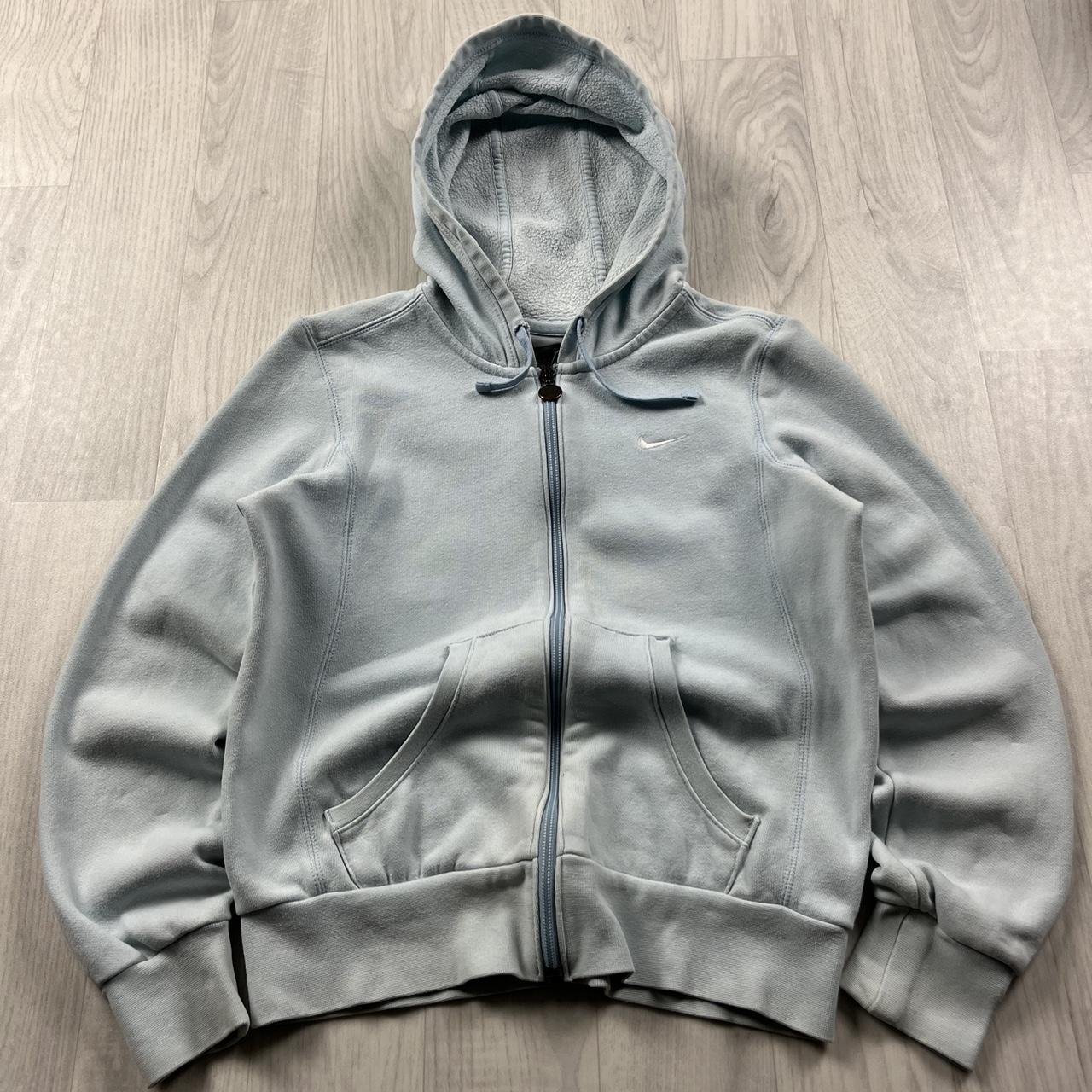 VINTAGE Y2K NIKE ZIP HOODIE LIGHT BLUE