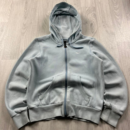 VINTAGE Y2K NIKE ZIP HOODIE LIGHT BLUE