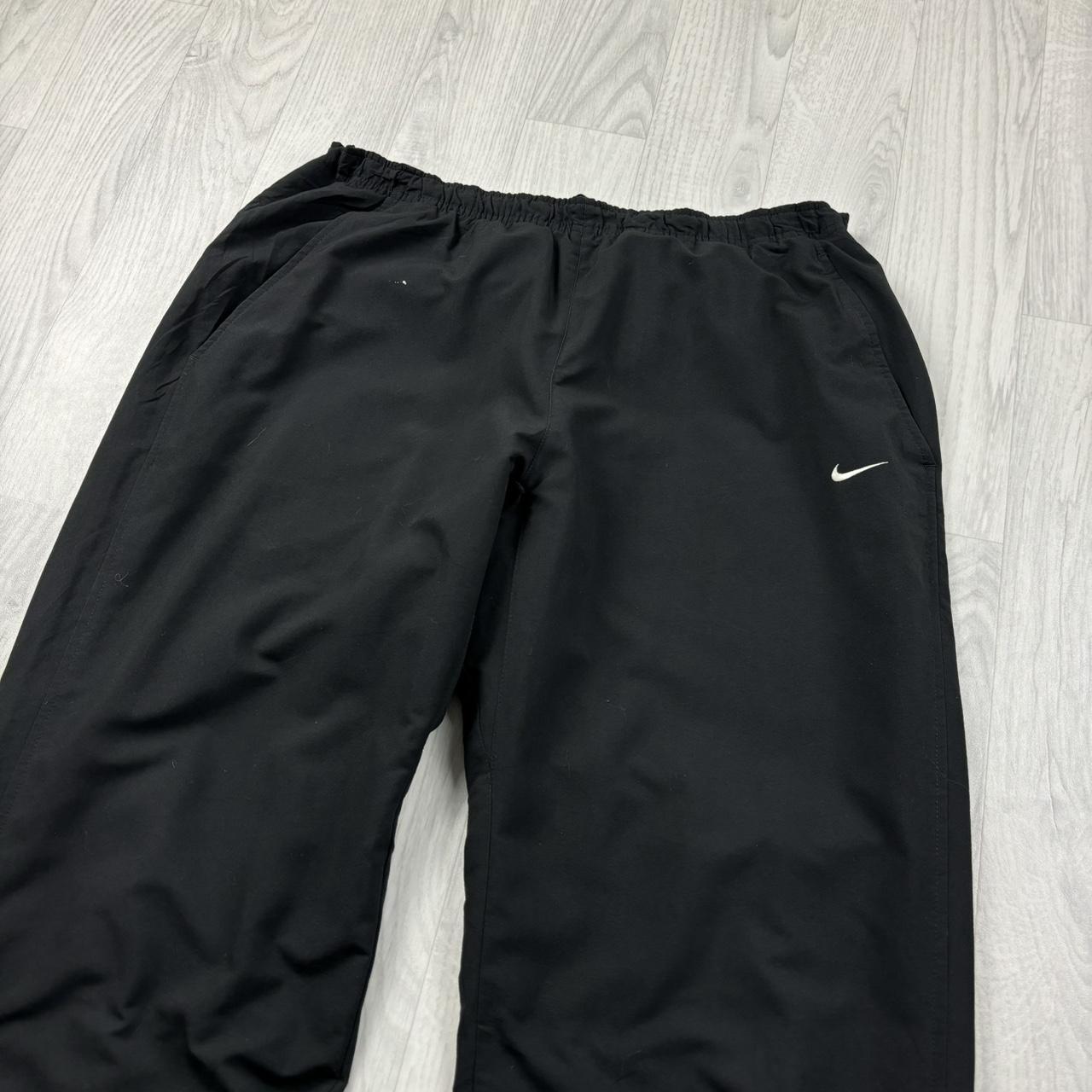 VINTAGE Y2K NIKE STRAIGHT LEG BAGGY TRACKSUIT BOTTOMS BLACK