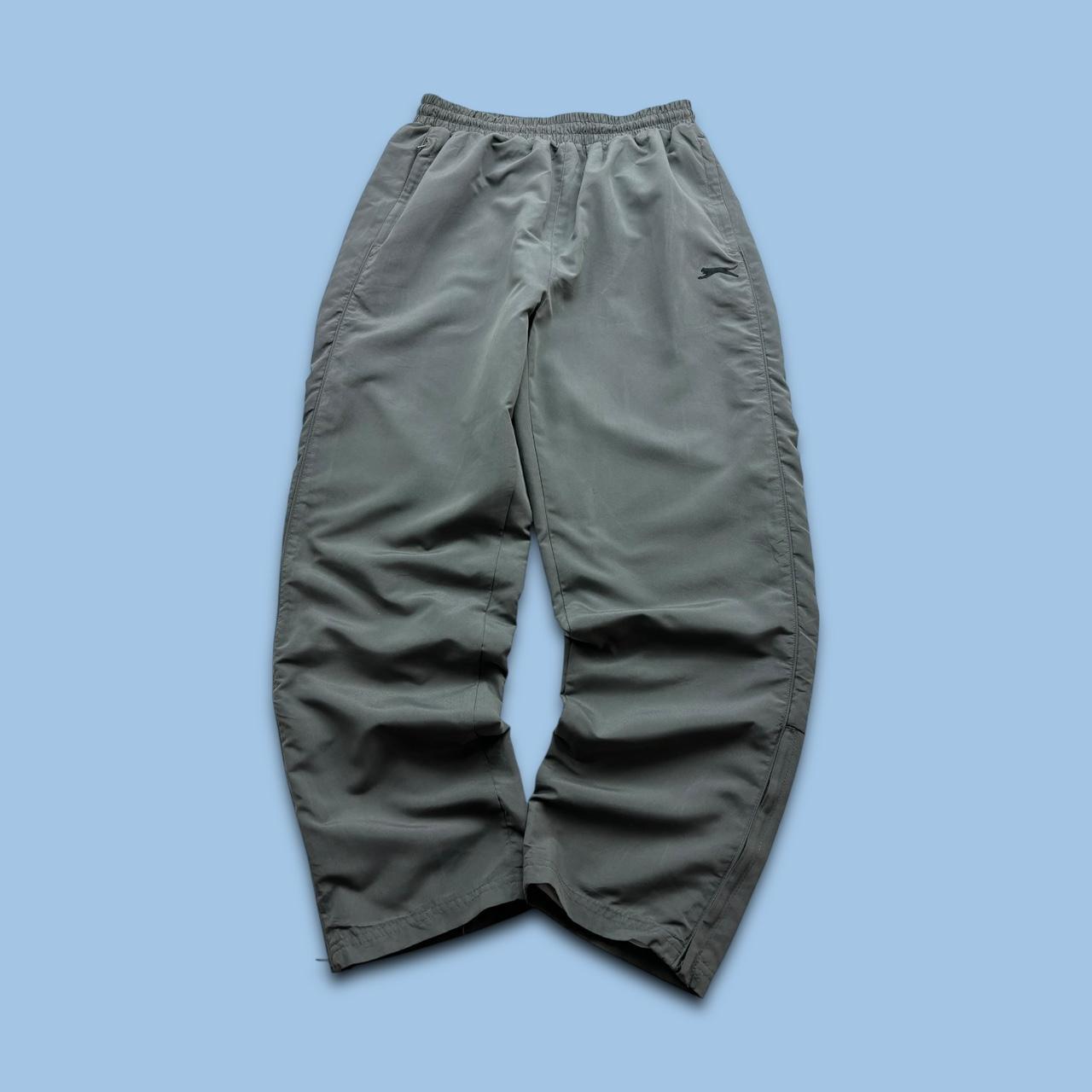 VINTAGE Y2K SLAZENGER BAGGY TRACKSUIT BOTTOMS GREY