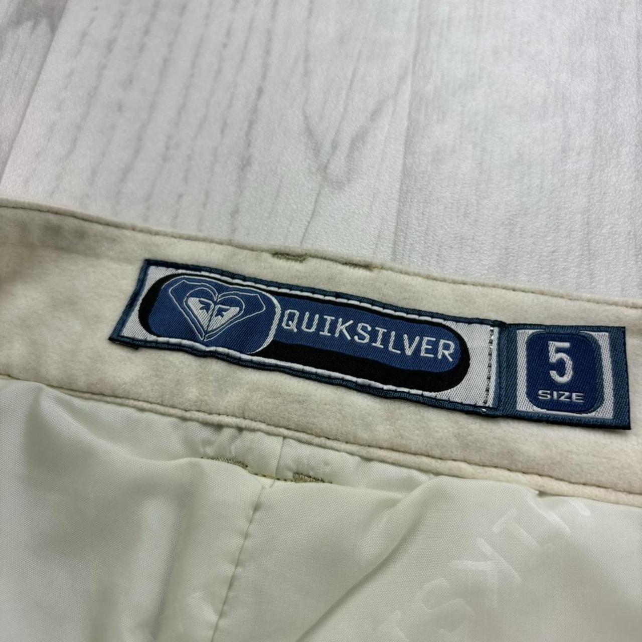 VINTAGE Y2K QUIKSILVER BAGGY SKI PANTS SALOPETTES BEIGE