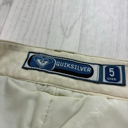 VINTAGE Y2K QUIKSILVER BAGGY SKI PANTS SALOPETTES BEIGE