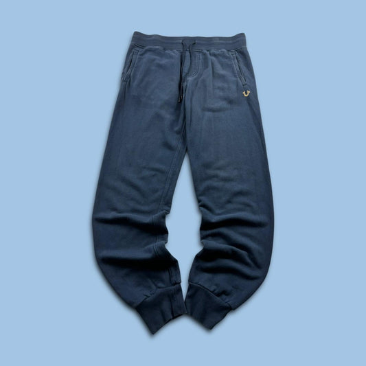 VINTAGE 00s TRUE RELIGION BAGGY COTTON SWEATPANTS NAVY