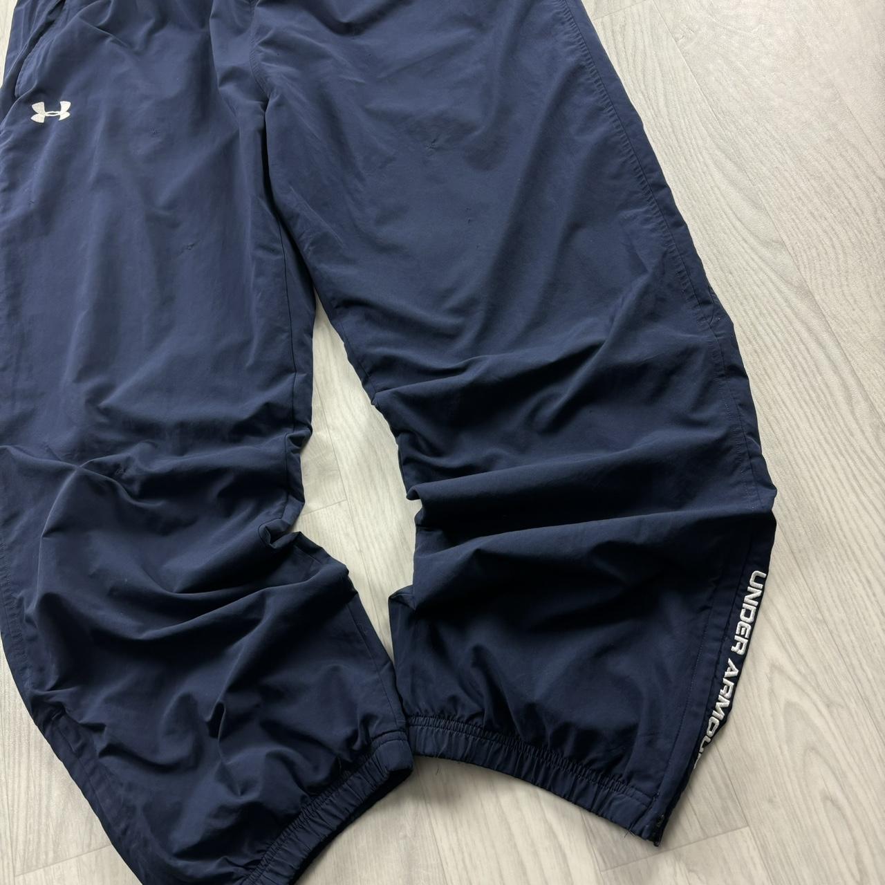 VINTAGE Y2K UNDER ARMOUR BAGGY TRACKSUIT BOTTOMS NAVY