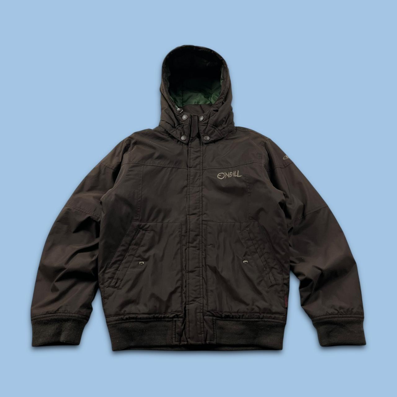 VINTAGE 00s O’NEILL HOODED HEAVY BOMBER JACKET BROWN
