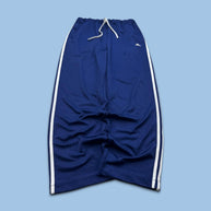VINTAGE Y2K ADIDAS SIDE STRIPE BAGGY TRACKSUIT BOTTOMS NAVY