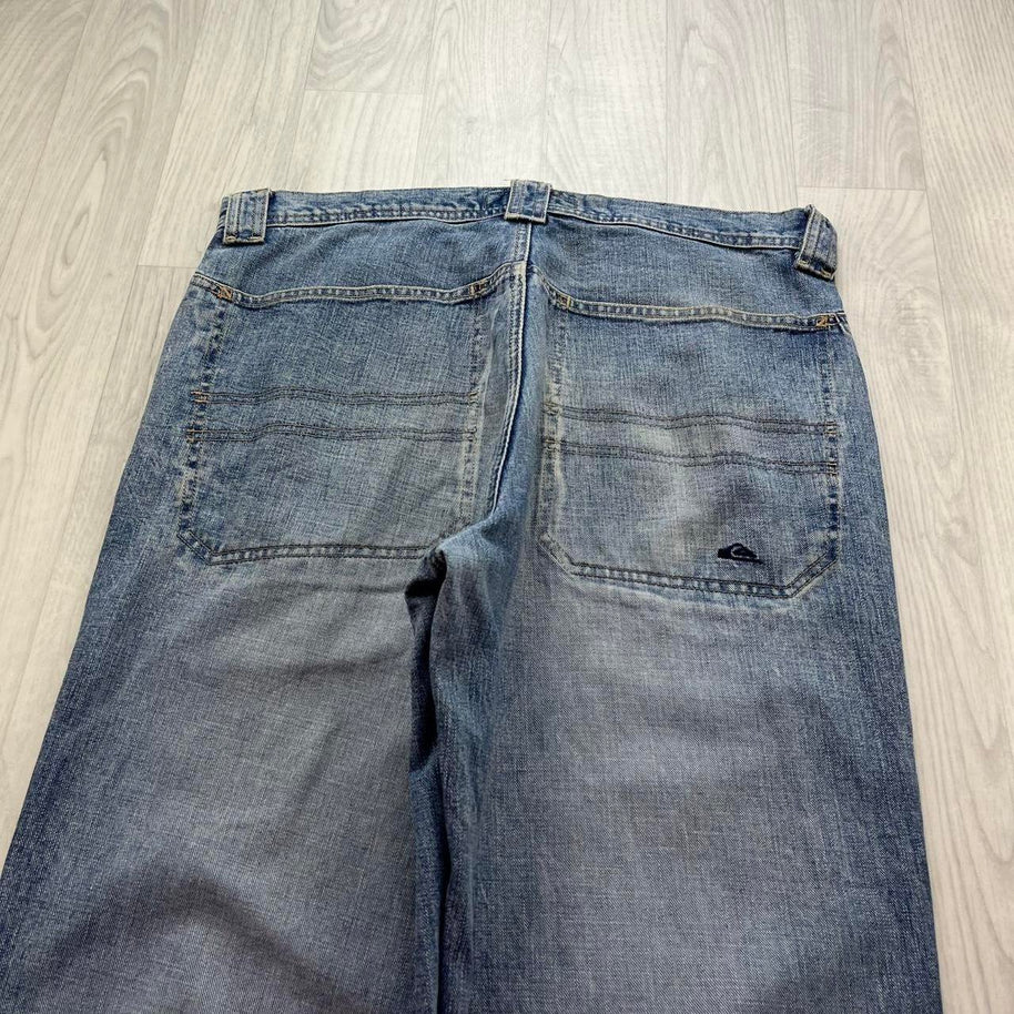 VINTAGE Y2K QUIKSILVER BAGGY WIDE LEG JEANS BLUE