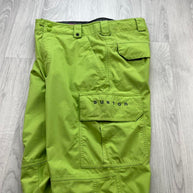 VINTAGE Y2K BURTON BAGGY SKI PANTS SALOPETTES GREEN