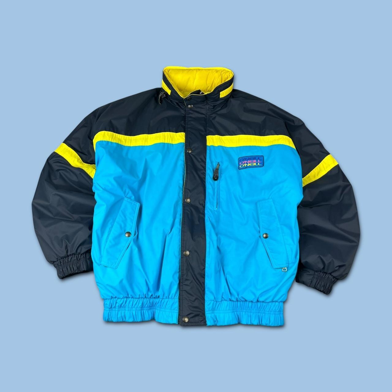 VINTAGE 90s ONEILL PADDED PUFFER SKI JACKET BLUE