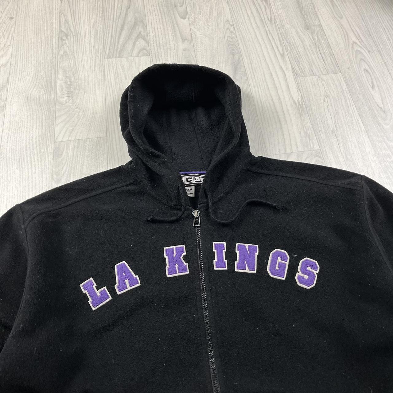 VINTAGE Y2K NHL SPELL OUT ZIP FLEECE HOODIE BLACK