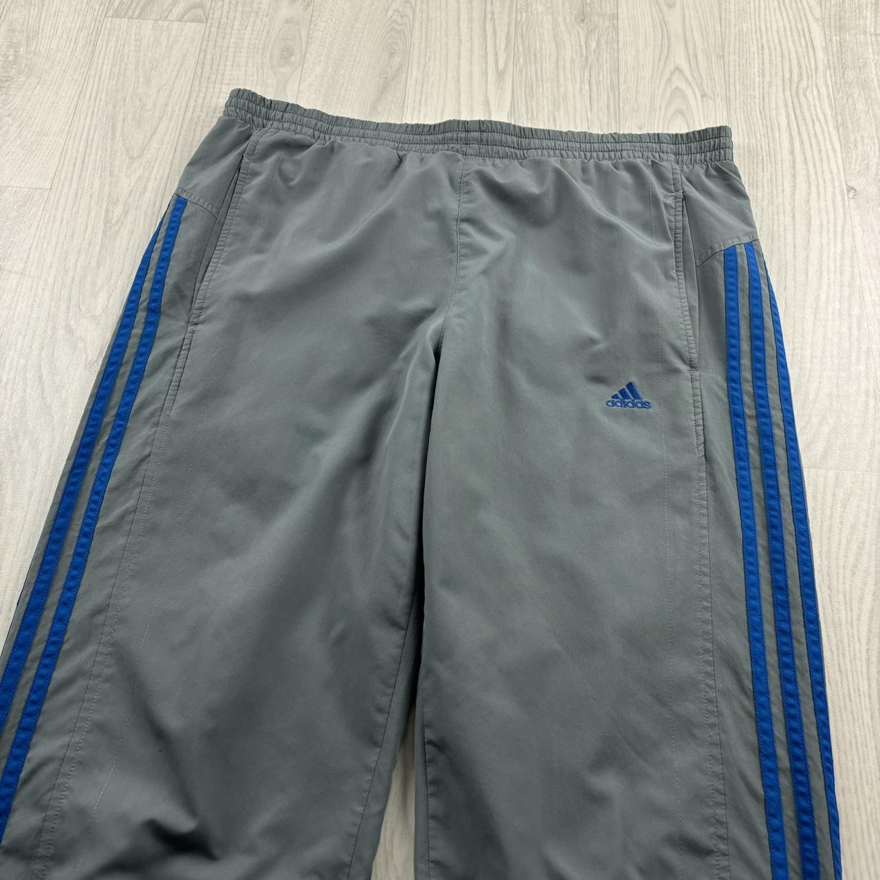 VINTAGE Y2K ADIDAS BAGGY TRACKSUIT BOTTOMS GREY