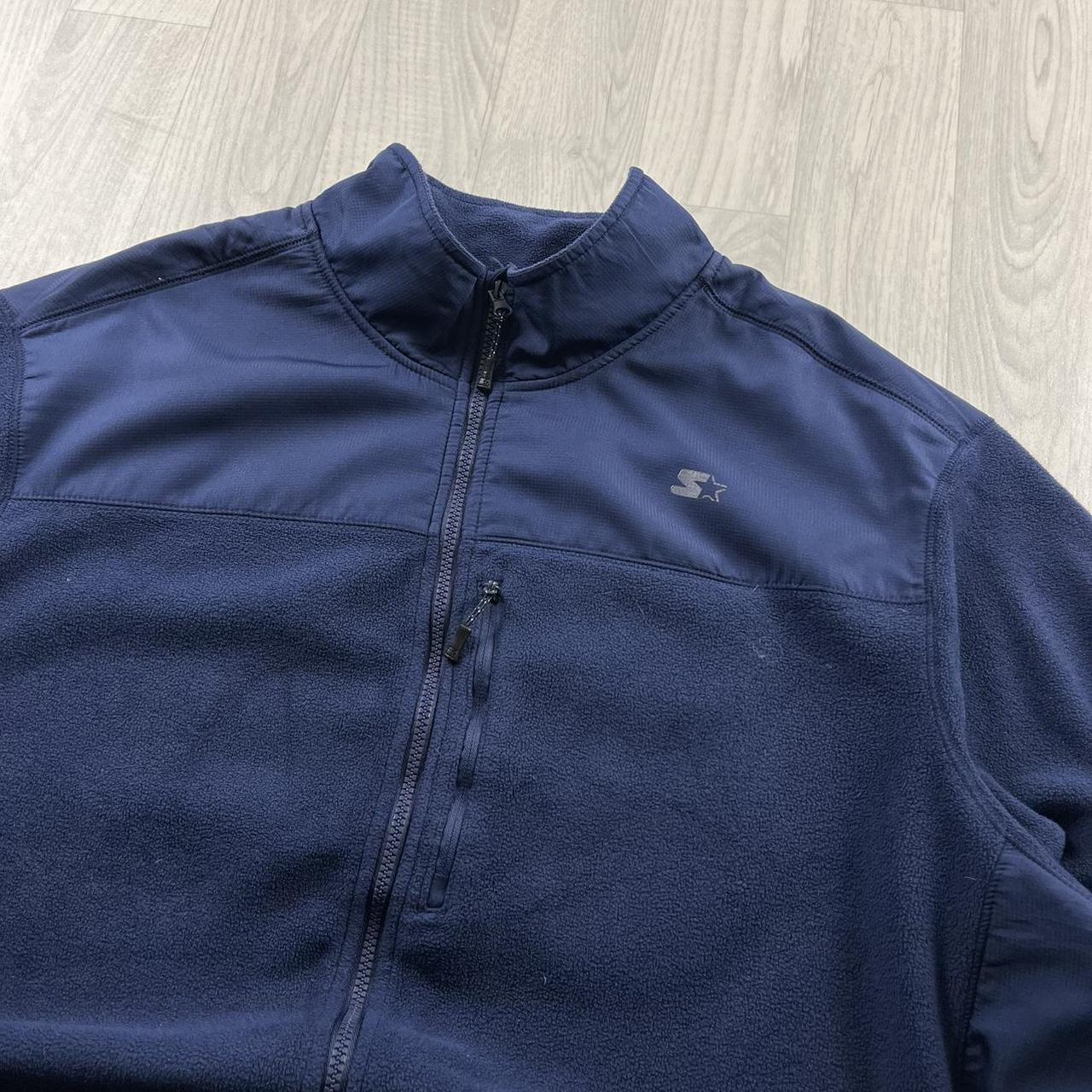 VINTAGE Y2K STARTER ZIP UP FLEECE NAVY