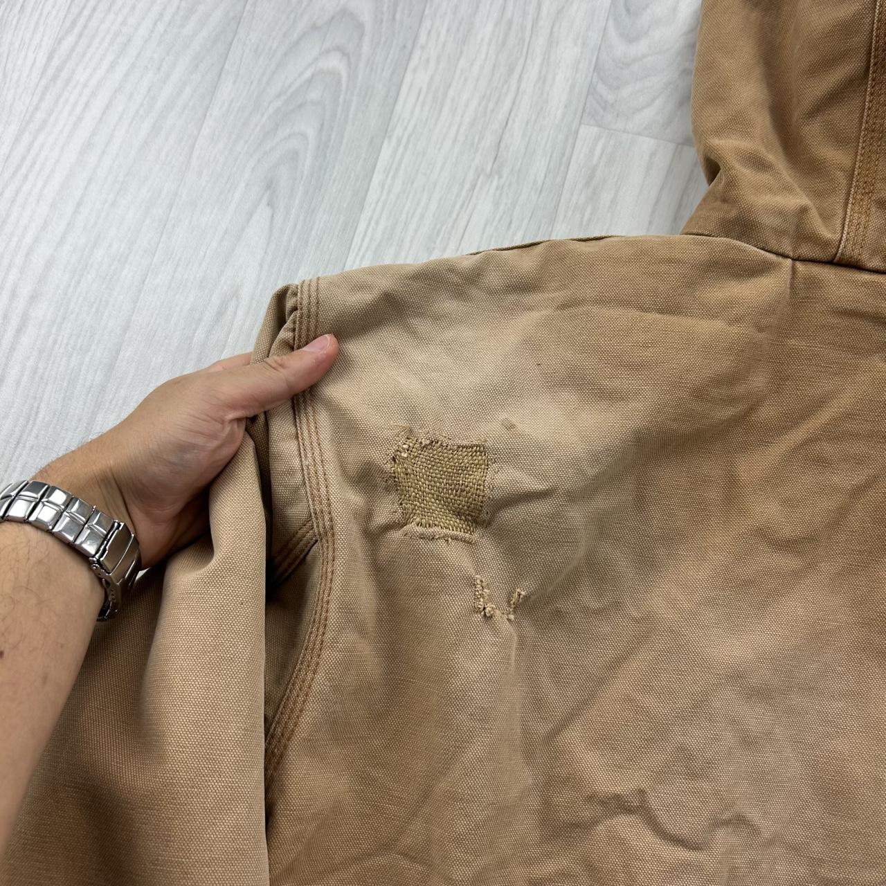 VINTAGE Y2K WALLS HOODED ACTIVE WORKWEAR BOMBER JACKET TAN