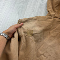 VINTAGE Y2K WALLS HOODED ACTIVE WORKWEAR BOMBER JACKET TAN