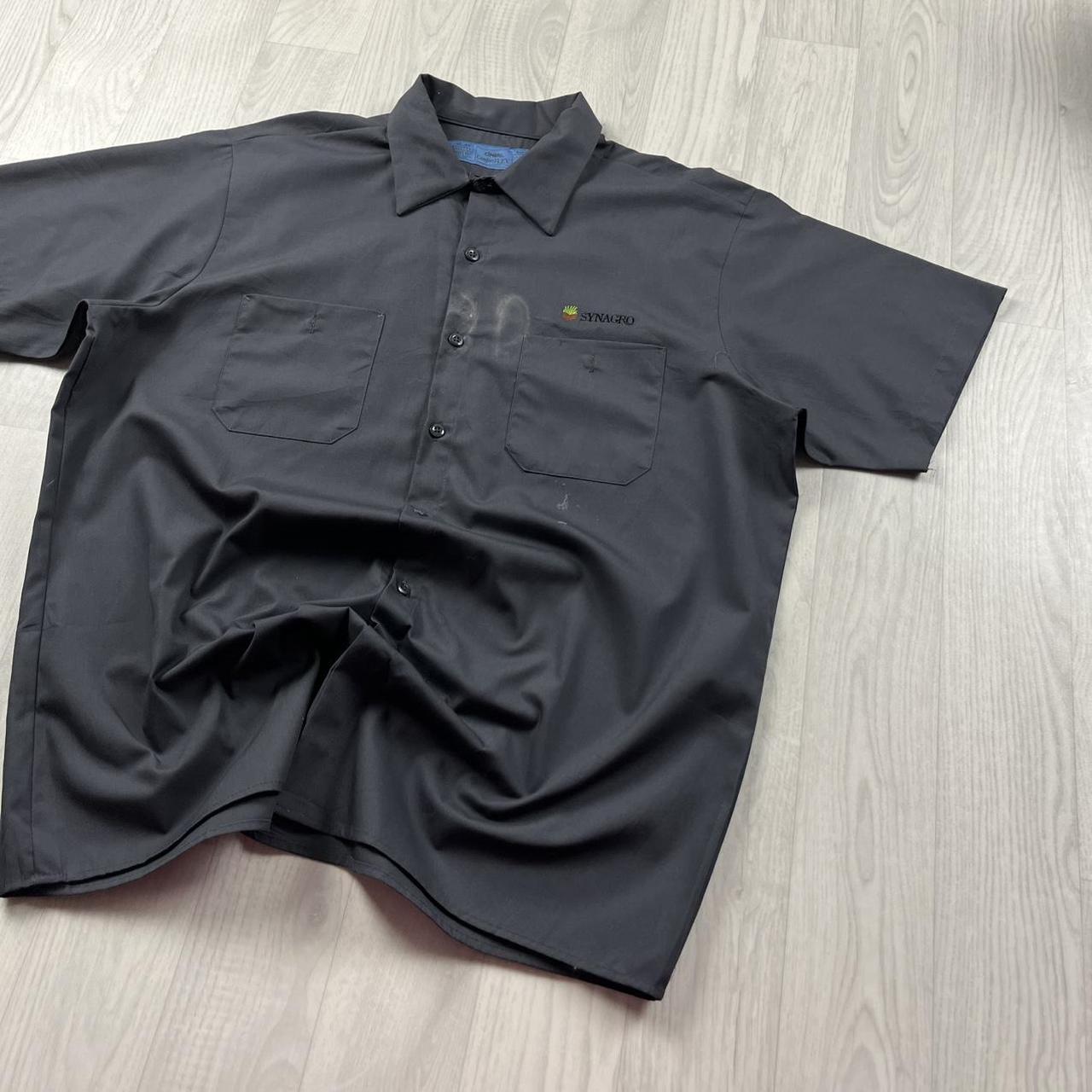 VINTAGE Y2K SHORT SLEEVE SHIRT BLACK