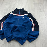 VINTAGE Y2K ADIDAS ZIP UP LIGHTWEIGHT TRACK JACKET BLUE / NAVY