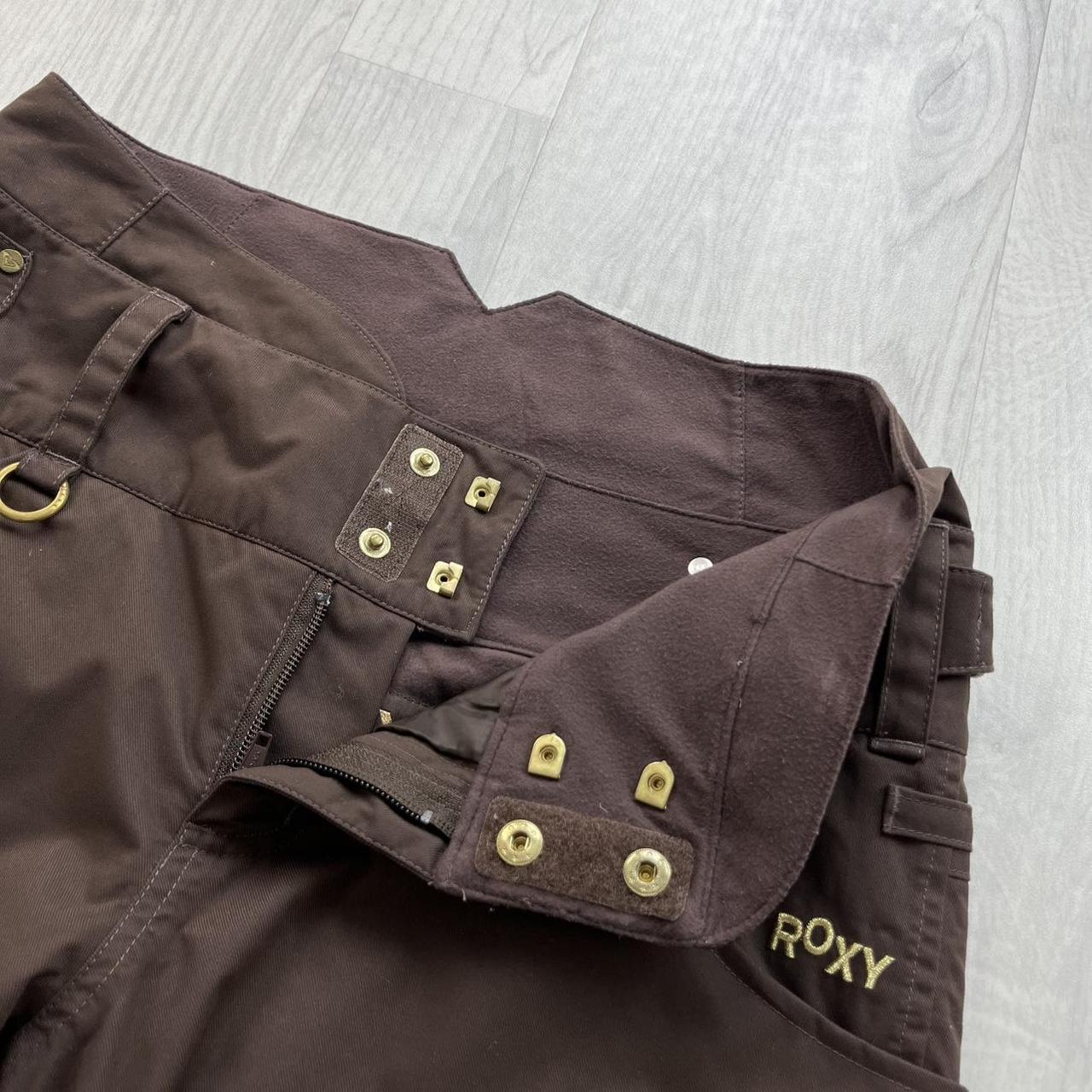 VINTAGE Y2K ROXY BAGGY SKI PANTS SALOPETTES BROWN