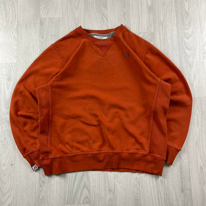 VINTAGE RUSSELL ATHLETIC BLANK SWEATSHIRT ORANGE (M)