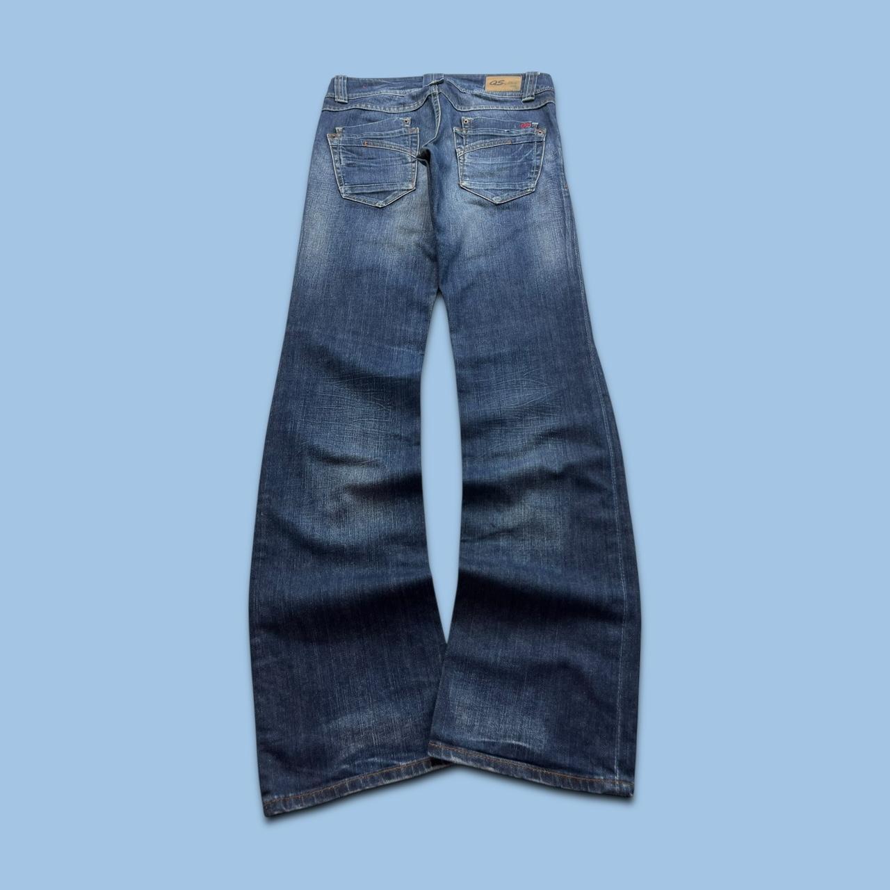 VINTAGE Y2K S OLIVER QS CATIE LOW RISE SLIM BOOTCUT JEANS NAVY BLUE