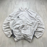 VINTAGE Y2K ADIDAS ZIP UP TRACK JACKET WHITE