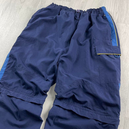 VINTAGE 00s CHAMPION CARGO BAGGY TRACKSUIT BOTTOMS NAVY (L)