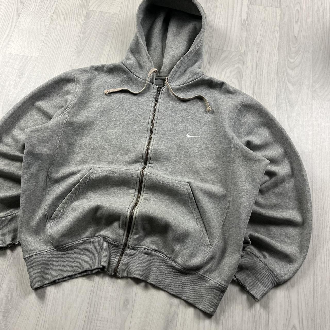 VINTAGE Y2K NIKE ZIP HOODIE GREY