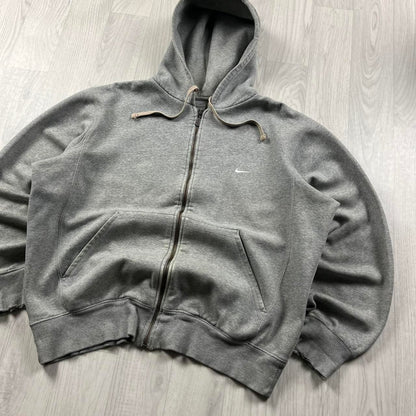 VINTAGE Y2K NIKE ZIP HOODIE GREY