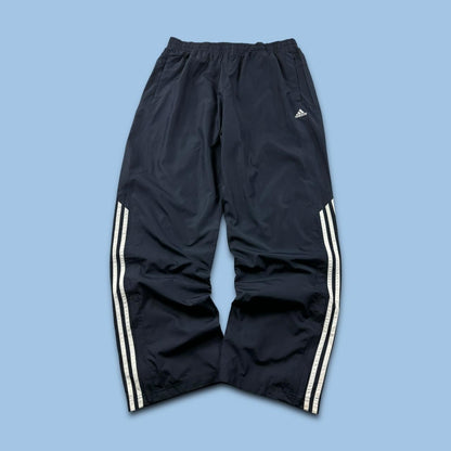 VINTAGE Y2K ADIDAS BAGGY TRACKSUIT BOTTOMS NAVY