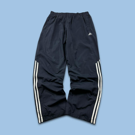 VINTAGE Y2K ADIDAS BAGGY TRACKSUIT BOTTOMS NAVY