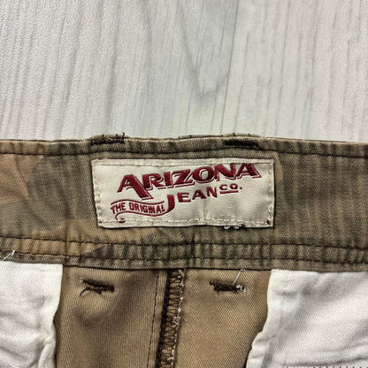 VINTAGE Y2K ARIZONA BAGGY LOOSE CAMO SHORTS KHAKI