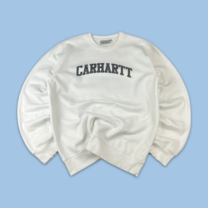 VINTAGE Y2K CARHARTT SPELL OUT SWEATSHIRT WHITE