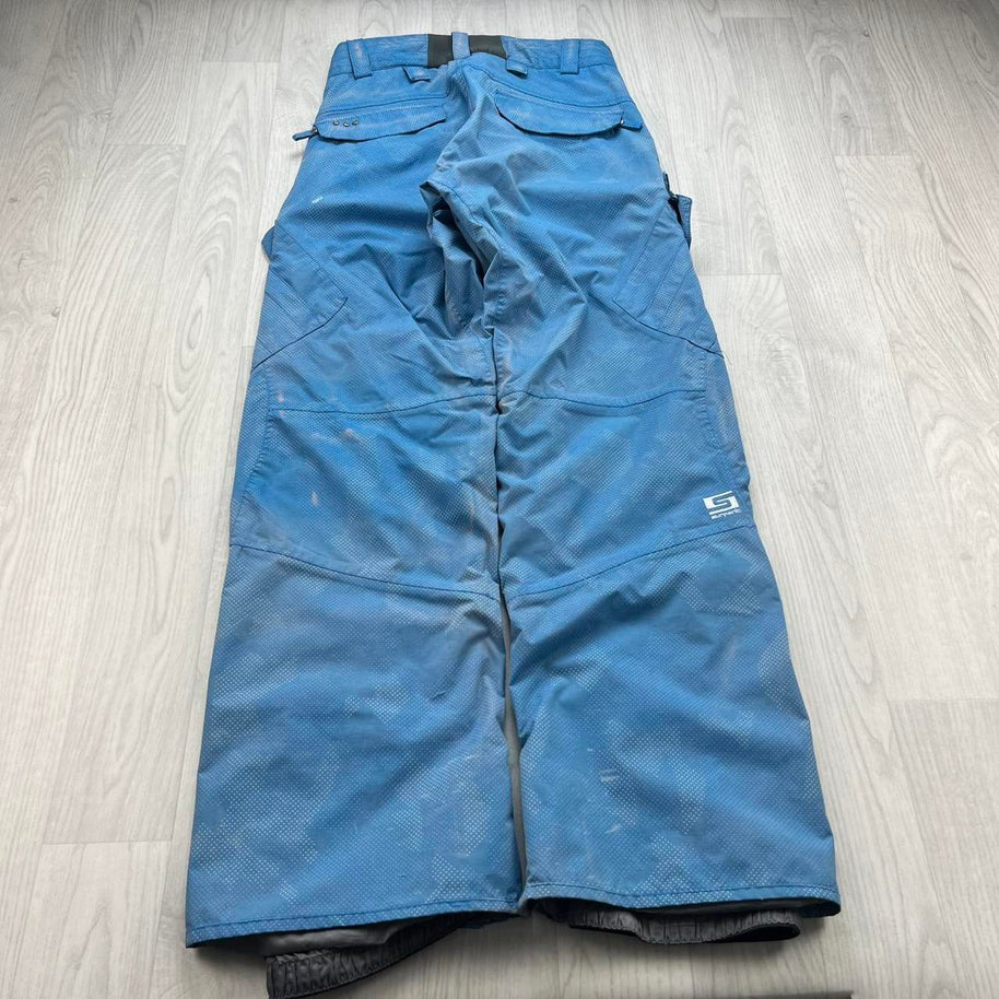 VINTAGE Y2K SURFANIC BAGGY SKI PANTS SALOPETTES BLUE
