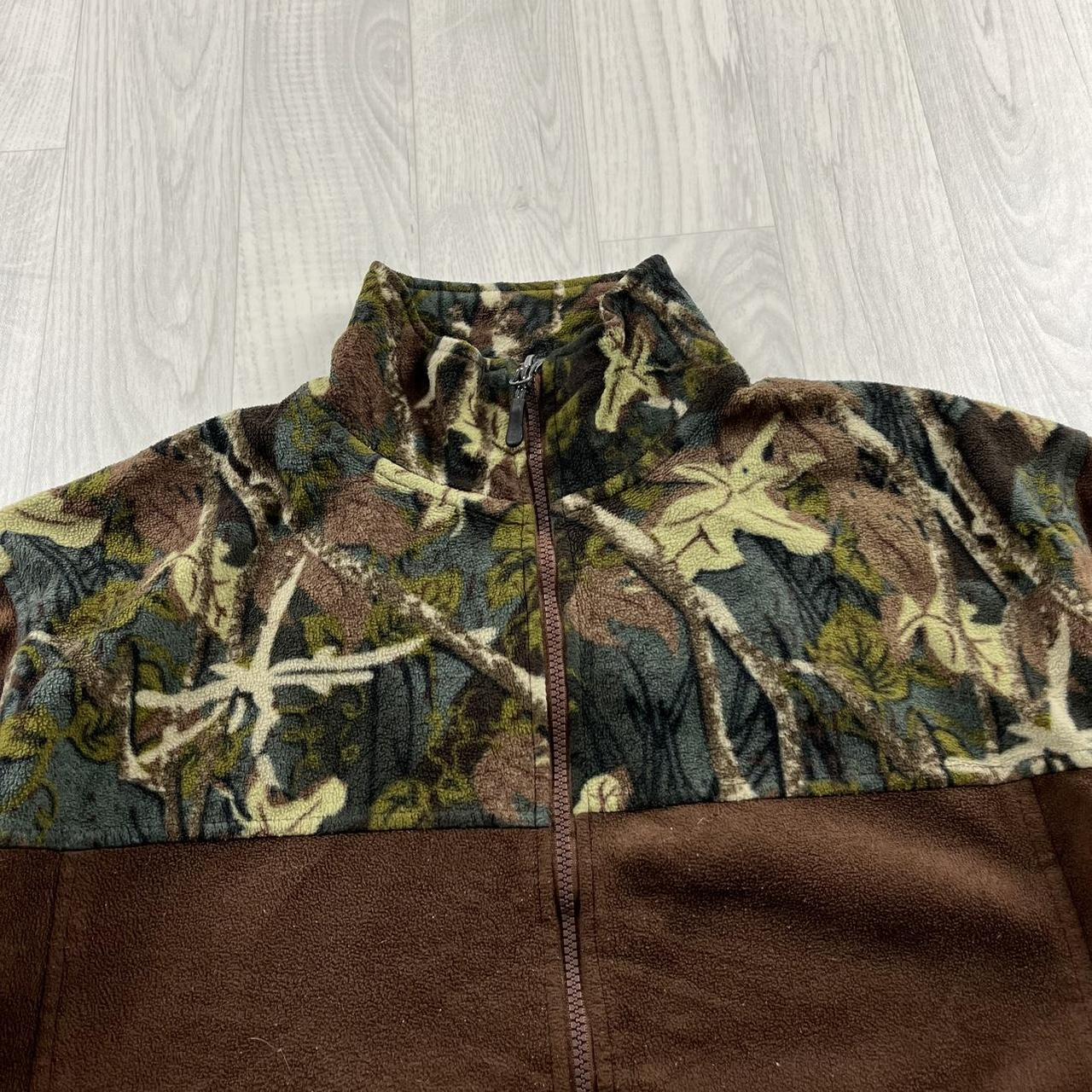 VINTAGE REALTREE ZIP UP FLEECE JACKET CAMO BROWN